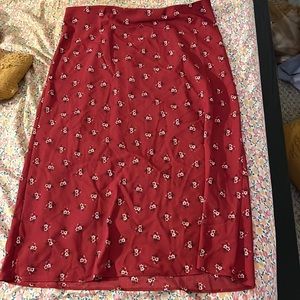 Floral midi skirt